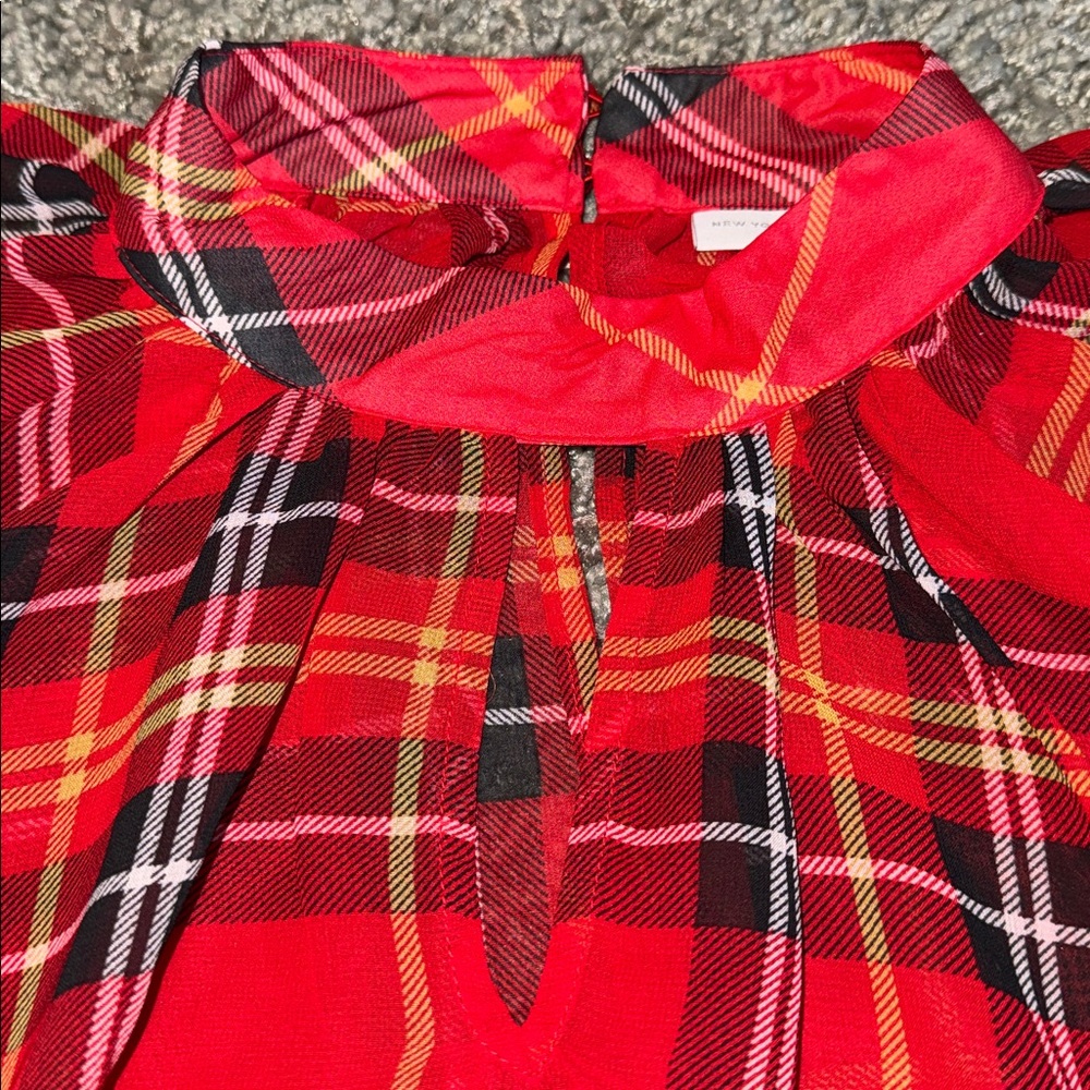 New York & Company Plaid Blouse (XL). - Picture 5 of 10